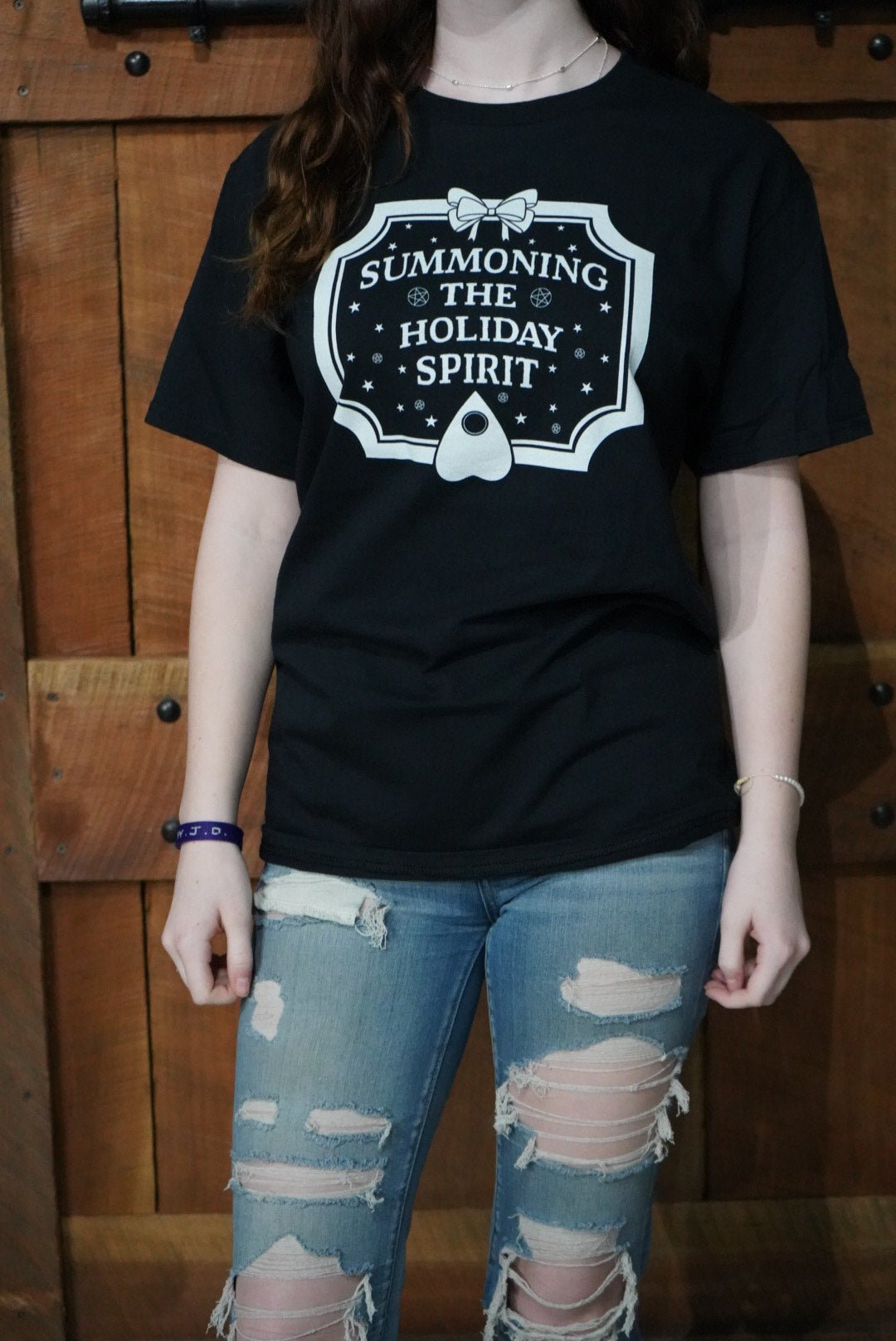 Summoning the Holiday Spirit Ouija Gothic Christmas T-Shirt Clothing - Gothic & Alternative Gift - Haunted