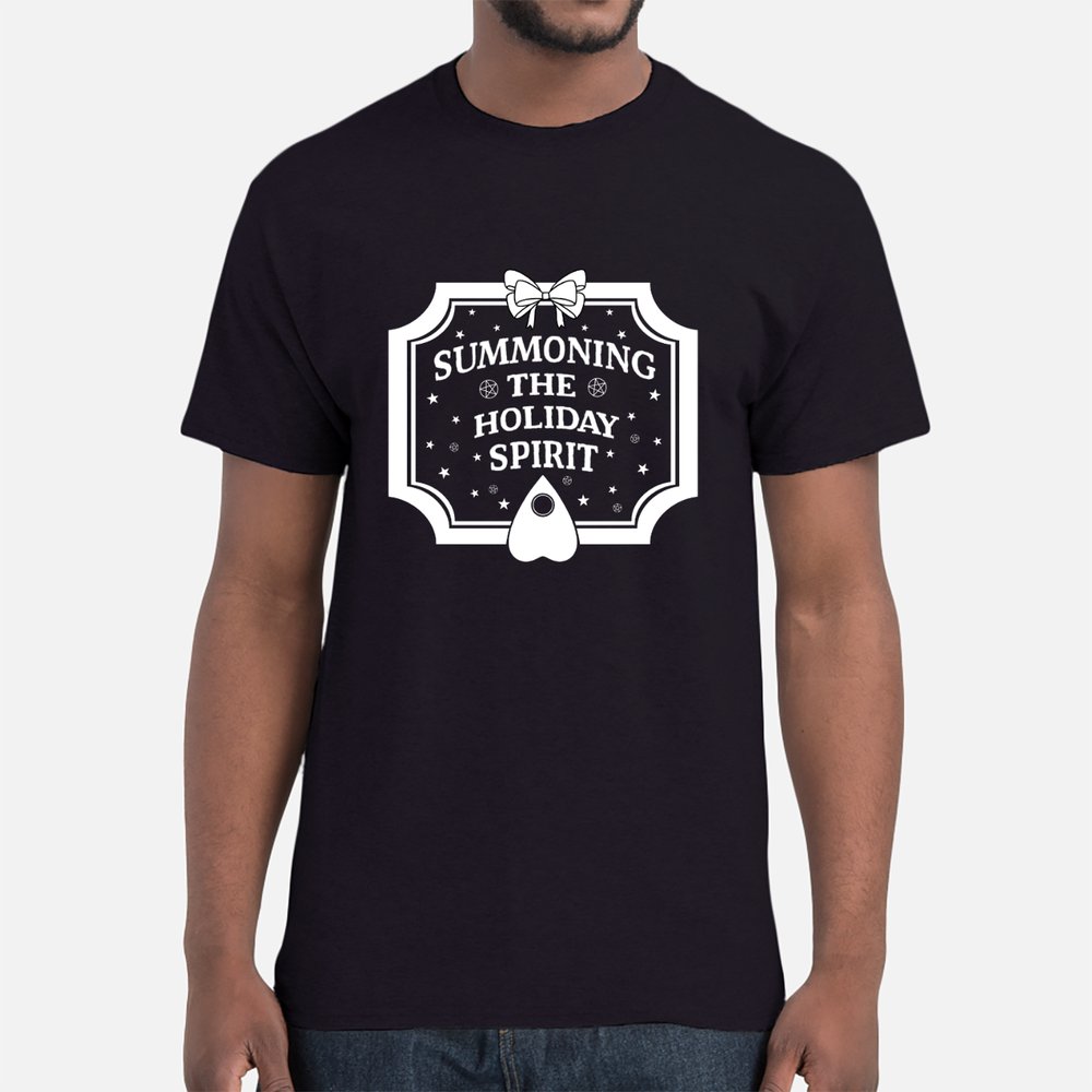 Summoning the Holiday Spirit Ouija Gothic Christmas T-Shirt