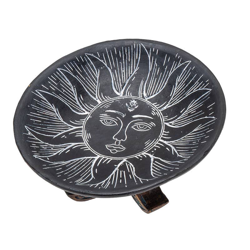 Sun and Moon Resin Offering Bowl for Rituals Witch Supplies - Gothic & Alternative Gift - Haunted