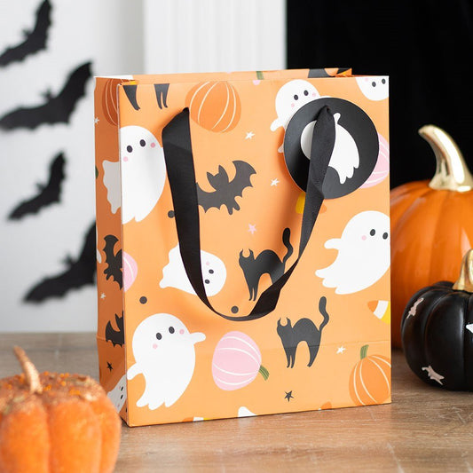 Sweet and Spooky Ghost Print Gift Bag Wrapping Paper - Gothic & Alternative Gift - Haunted