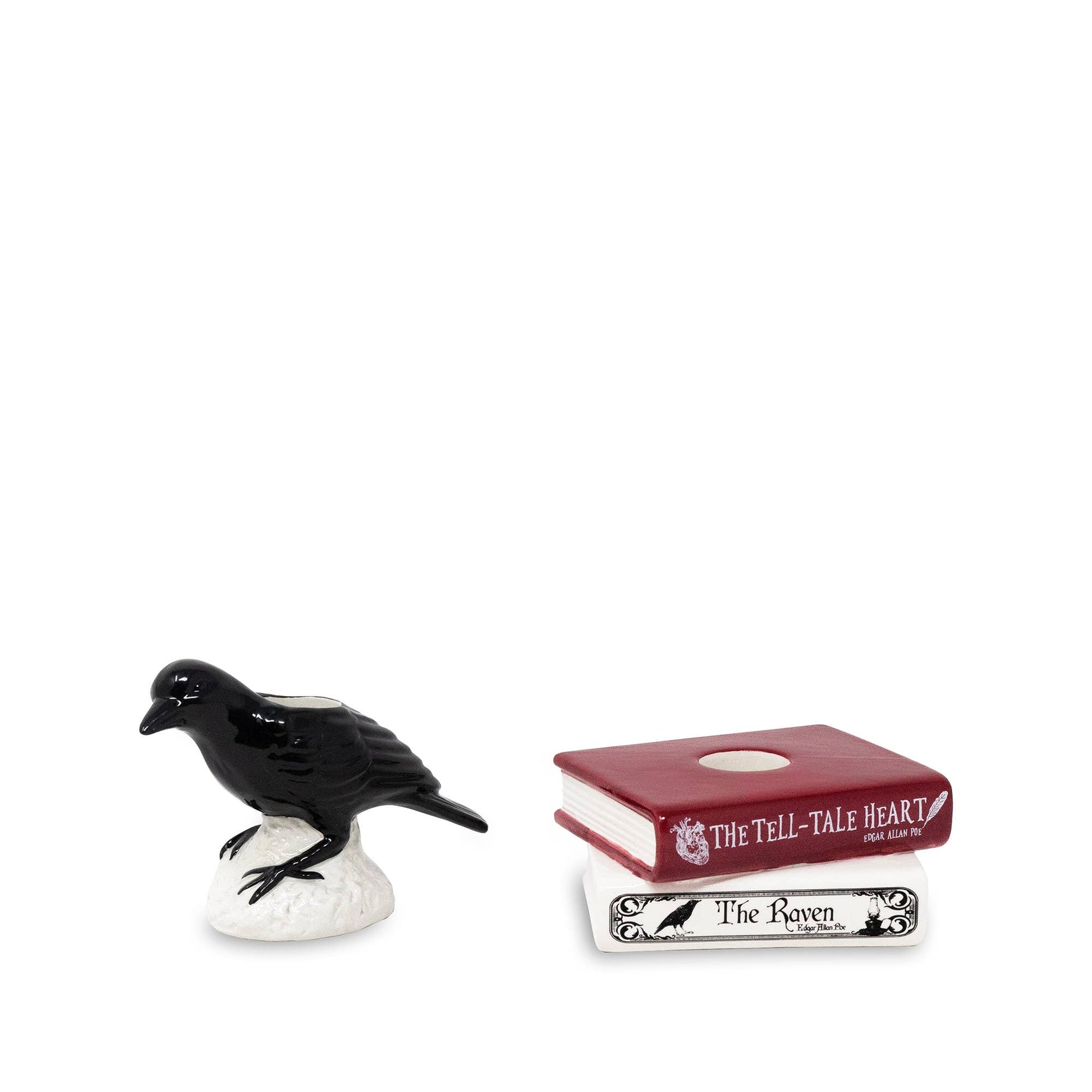 Tapered Candle Holder Set, The Raven - Gothic & Alternative Gift - Haunted