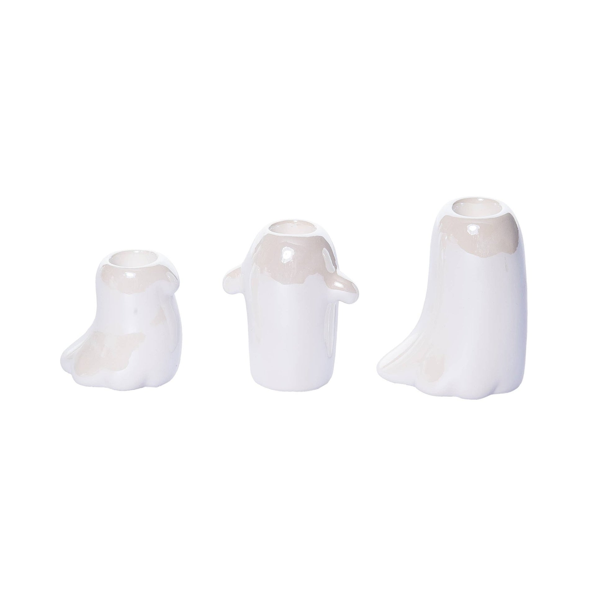 Tapered Ghost Candle Holder Set Home Decor - Gothic & Alternative Gift - Haunted