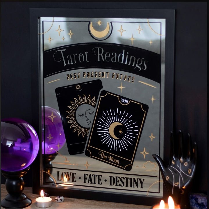 Tarot Readings Mirrored Wall Hanging Wall Hanging - Gothic & Alternative Gift - Haunted