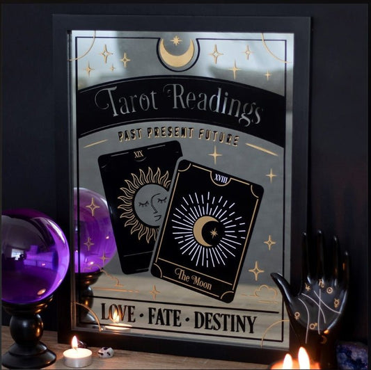 Tarot Readings Mirrored Wall Hanging Wall Hanging - Gothic & Alternative Gift - Haunted