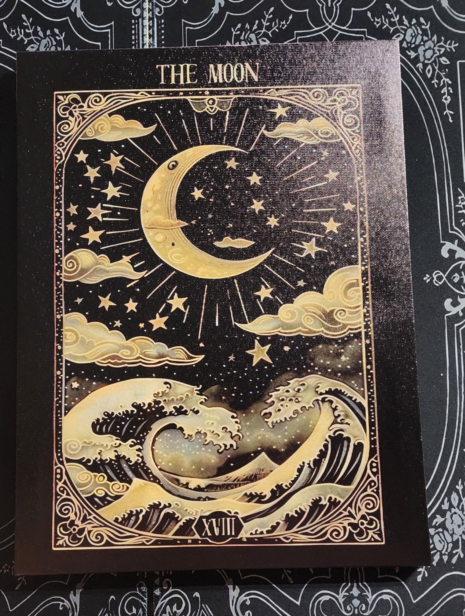 Tarot Sun Moon Star Canvas Print Set of Three - Gothic & Alternative Gift - Haunted