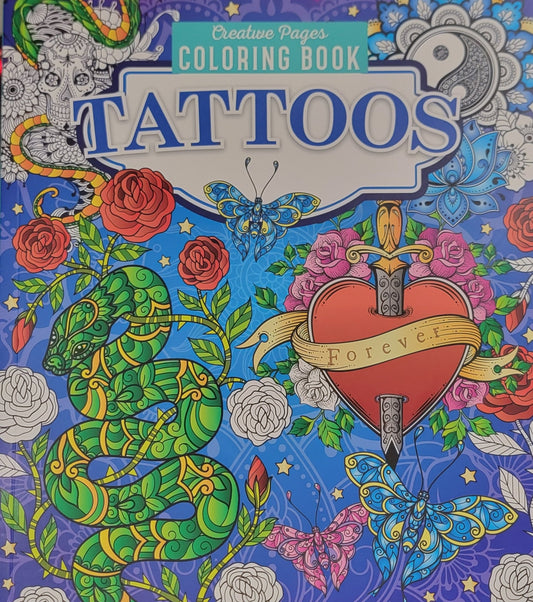 Tattoos Adult Coloring Book Books - Gothic & Alternative Gift - Haunted