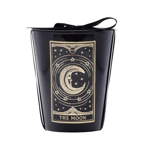 The Moon Tarot Oud Noir Large Glass Candle Candles - Gothic & Alternative Gift - Haunted