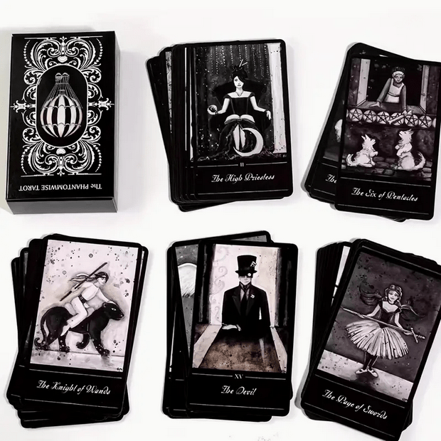 The Phantomwise Dark Horror Tarot Deck Witch Supplies - Gothic & Alternative Gift - Haunted