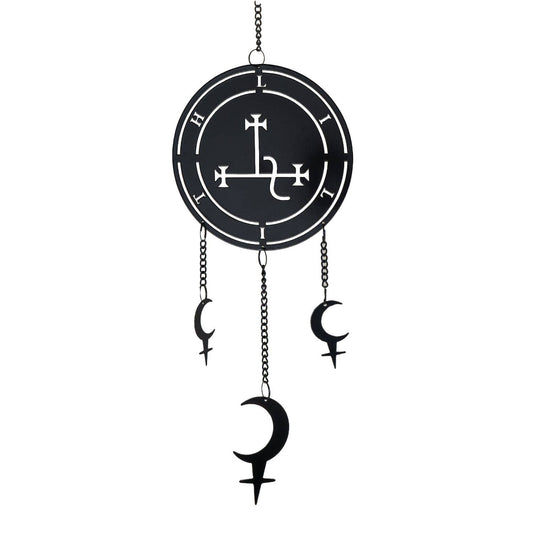 The Seal of Lilith Metal Hanging Indoor Outdoor Decoration Wind Chime Sun Catcher Witch Supplies - Gothic & Alternative Gift - Haunted