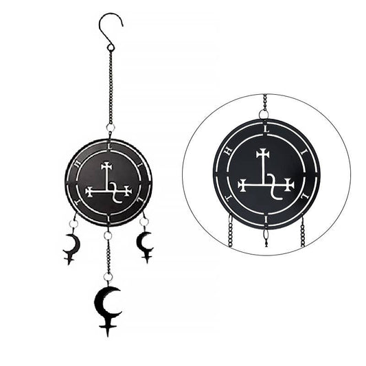 The Seal of Lilith Metal Hanging Indoor Outdoor Decoration Wind Chime Sun Catcher Witch Supplies - Gothic & Alternative Gift - Haunted