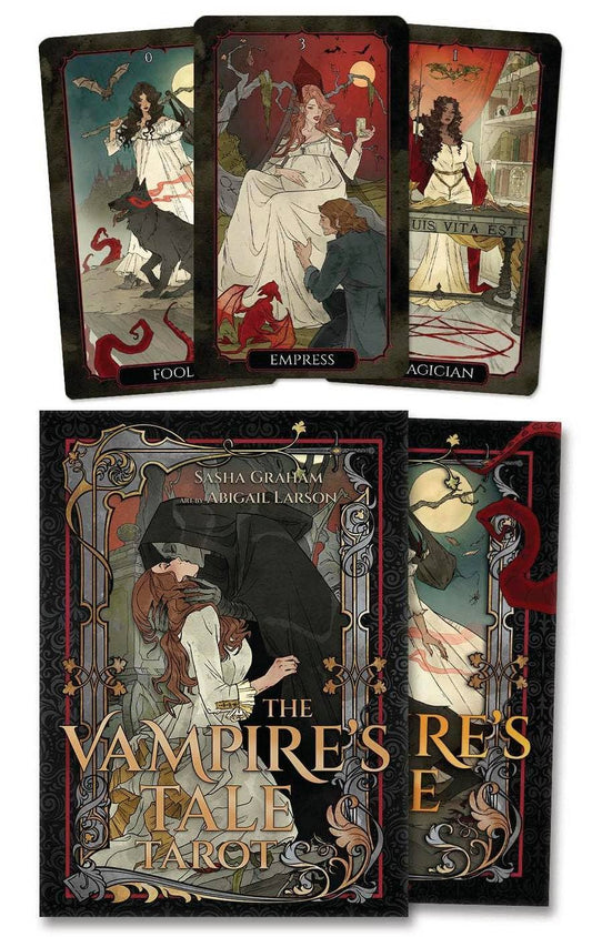 The Vampire's Tale Tarot Kit – 78 Cards & Gothic Guidebook Tarot Decks - Gothic & Alternative Gift - Haunted