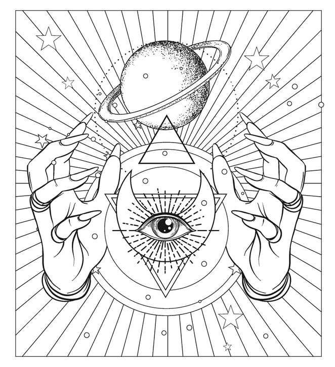 The Witch Coloring Book: Color Your Way Through Spells and Potions - Gothic & Alternative Gift - Haunted