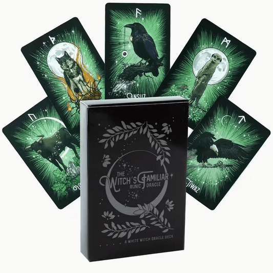 The Witch's Familiar Rune Oracle Divination Card Deck Witch Supplies - Gothic & Alternative Gift - Haunted
