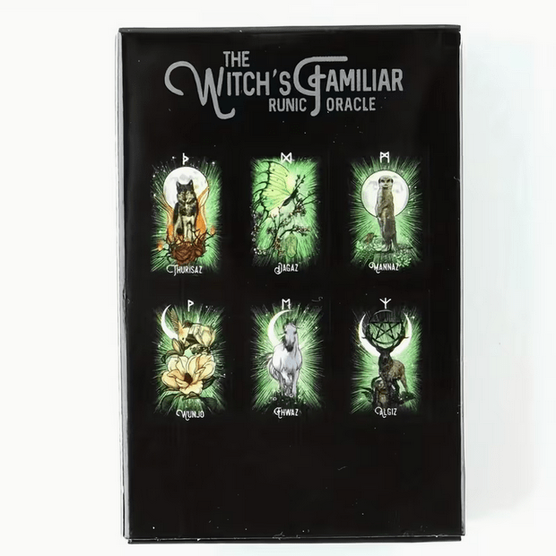 The Witch's Familiar Rune Oracle Divination Card Deck Witch Supplies - Gothic & Alternative Gift - Haunted