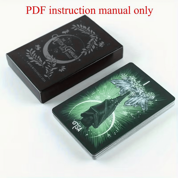 The Witch's Familiar Rune Oracle Divination Card Deck Witch Supplies - Gothic & Alternative Gift - Haunted
