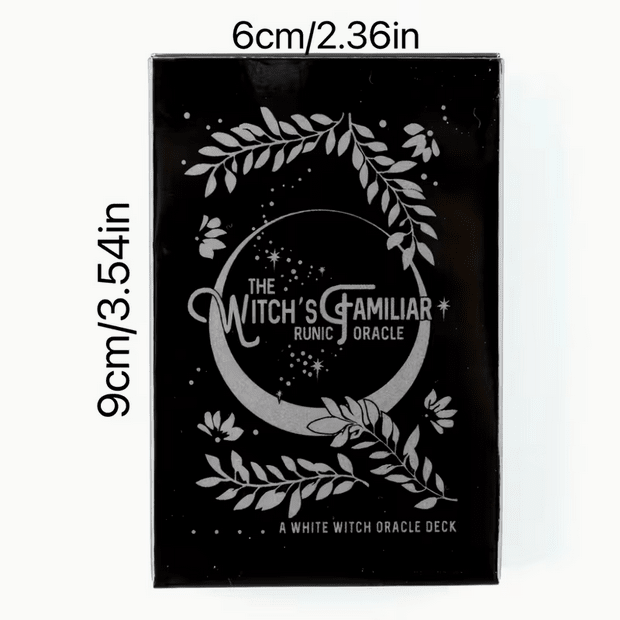 The Witch's Familiar Rune Oracle Divination Card Deck Witch Supplies - Gothic & Alternative Gift - Haunted