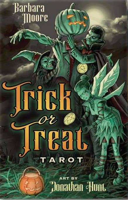 Trick or Treat Tarot Small Kit – 78 Halloween Cards & Guidebook Tarot Decks - Gothic & Alternative Gift - Haunted
