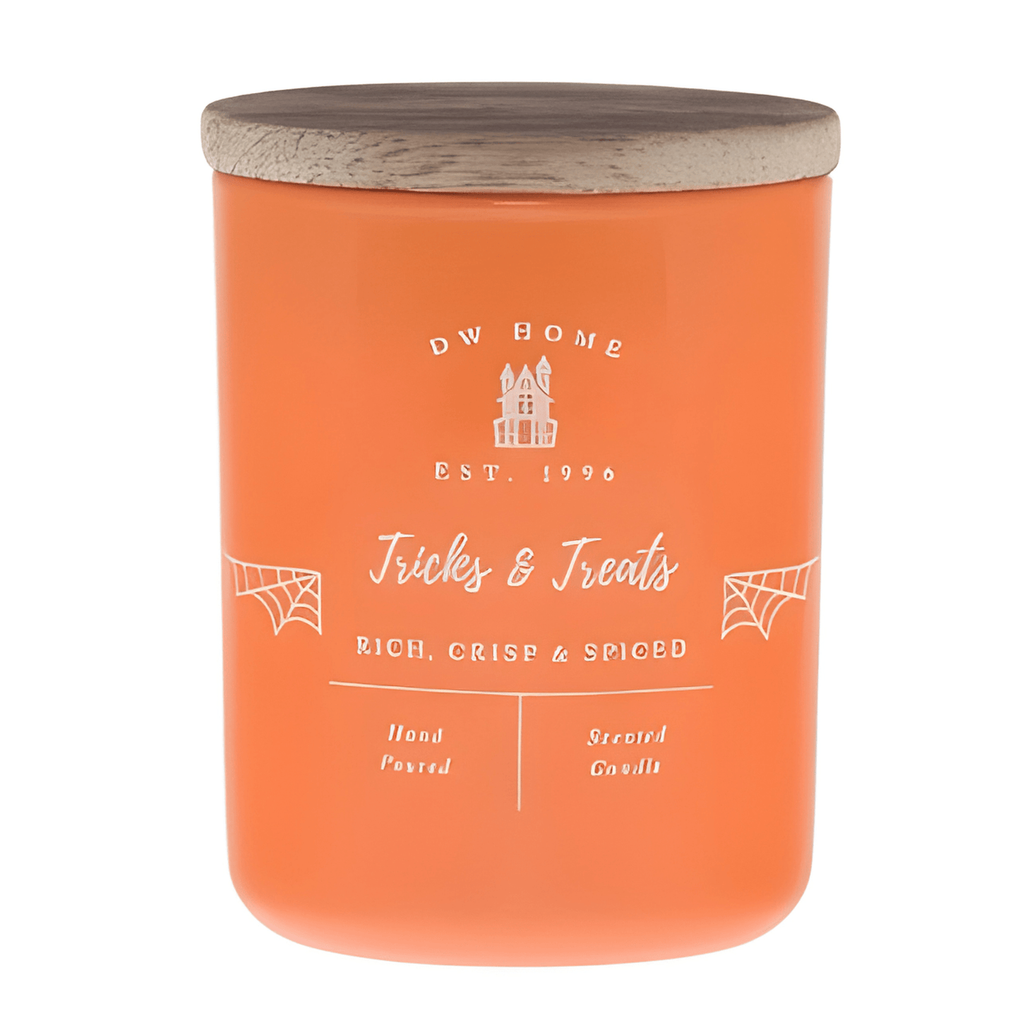 Tricks & Treats -Mini Glass Candle creamy, bourbon citrus spiced Candles - Gothic & Alternative Gift - Haunted