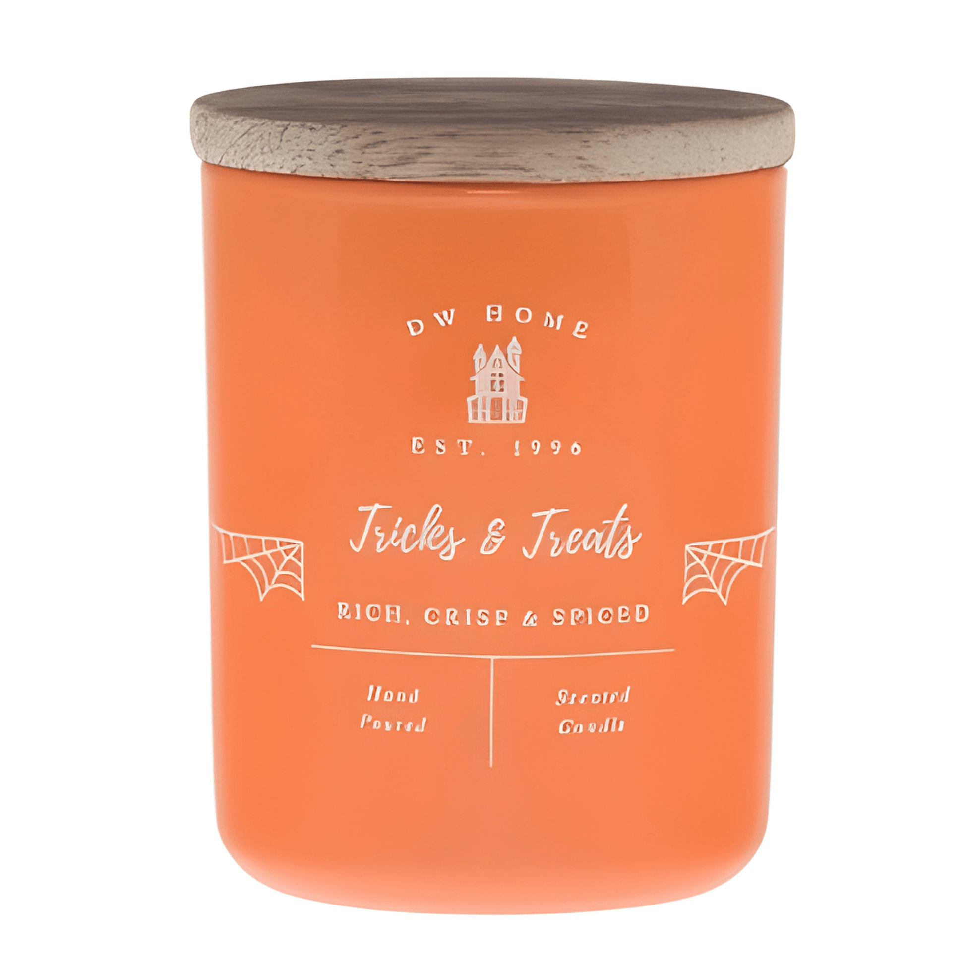Tricks & Treats -Mini Glass Candle creamy, bourbon citrus spiced Candles - Gothic & Alternative Gift - Haunted
