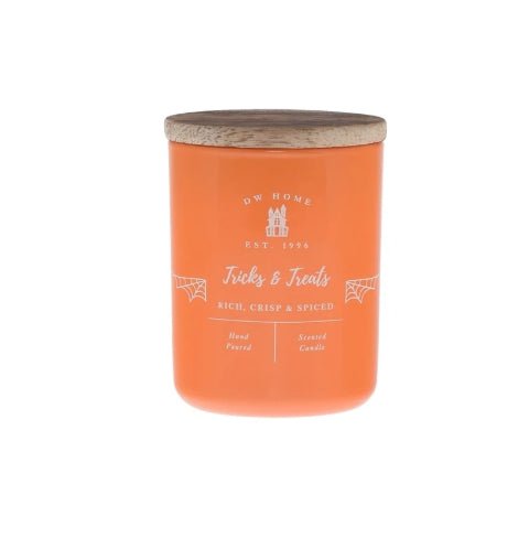 Tricks & Treats -Mini Glass Candle creamy, bourbon citrus spiced Candles - Gothic & Alternative Gift - Haunted