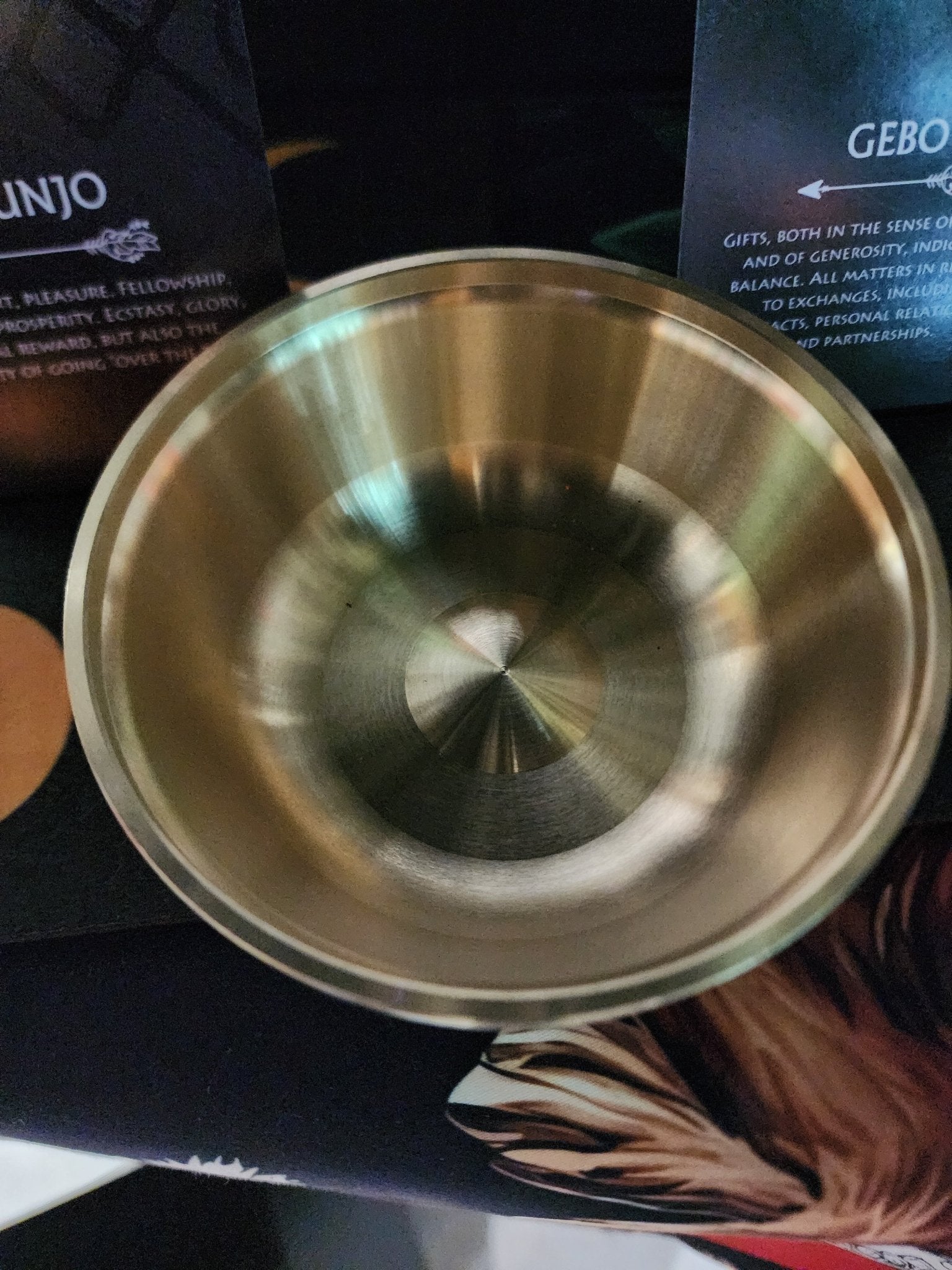 Triple Moon Brass Altar Bowl Witch Supplies - Gothic & Alternative Gift - Haunted