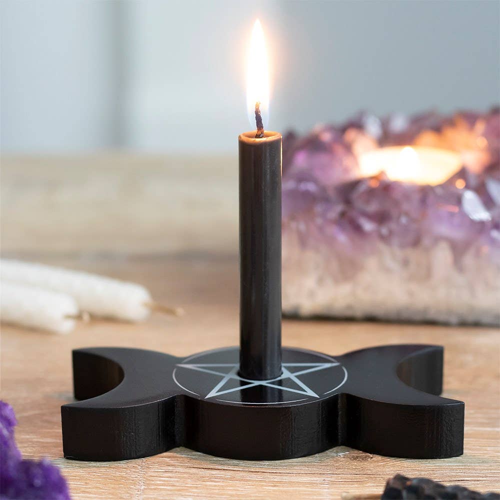 Triple Moon Spell Candle Holder Candle holders - Gothic & Alternative Gift - Haunted