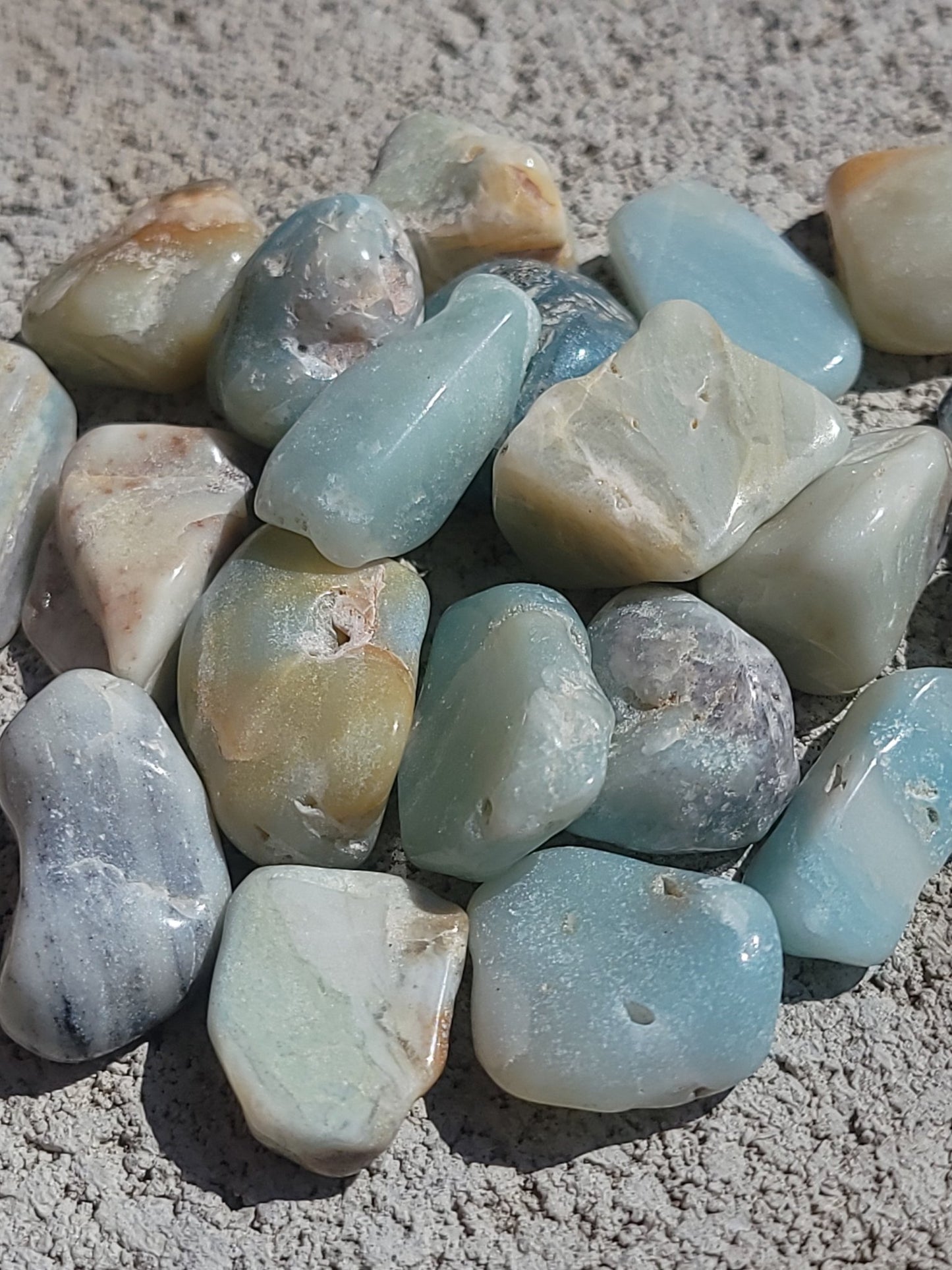 Tumbled Amazonite Crystal Hand Stone Crystals - Gothic & Alternative Gift - Haunted