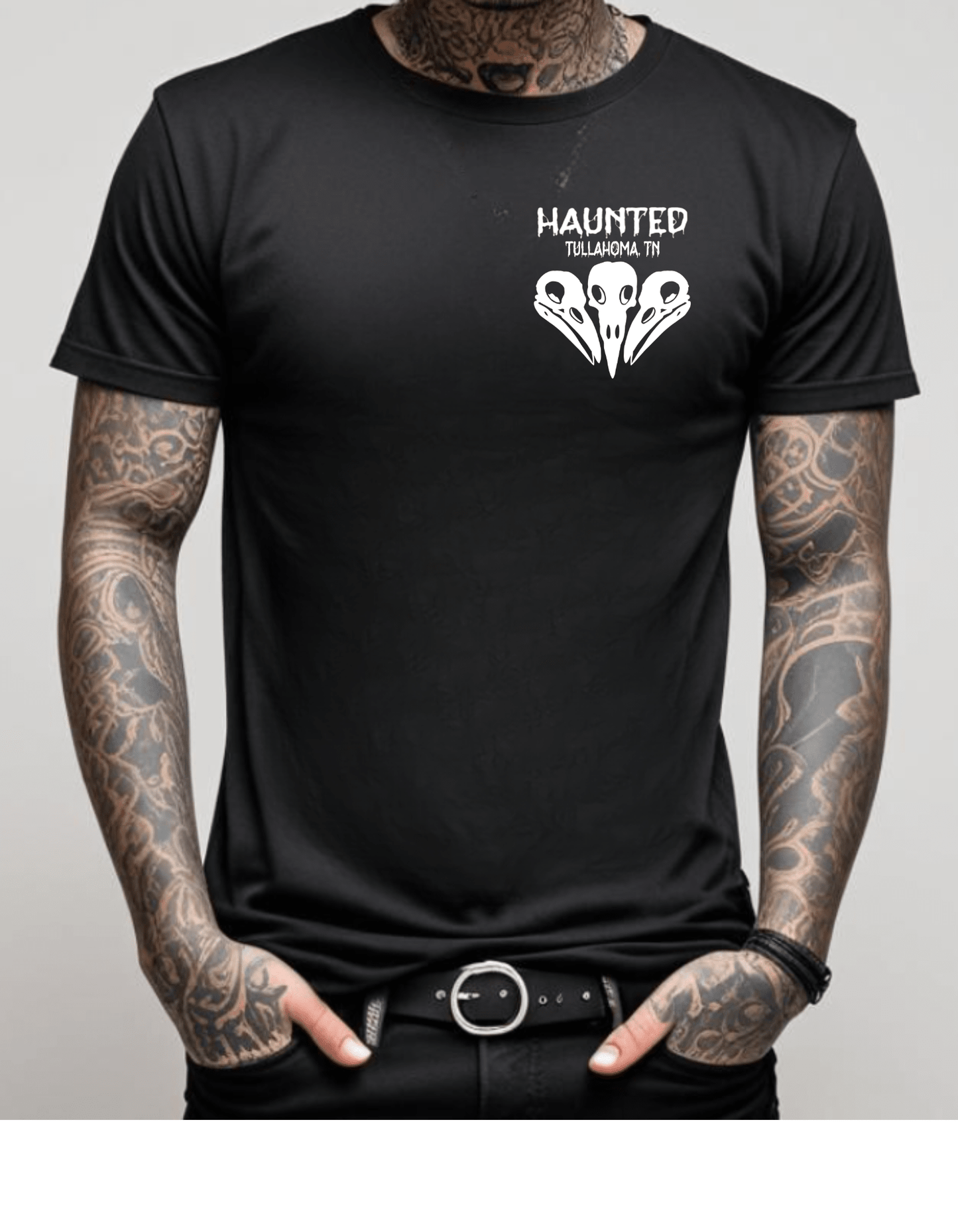 Two's Company Three's A CROW Unisex T-Shirt Clothing - Gothic & Alternative Gift - Haunted