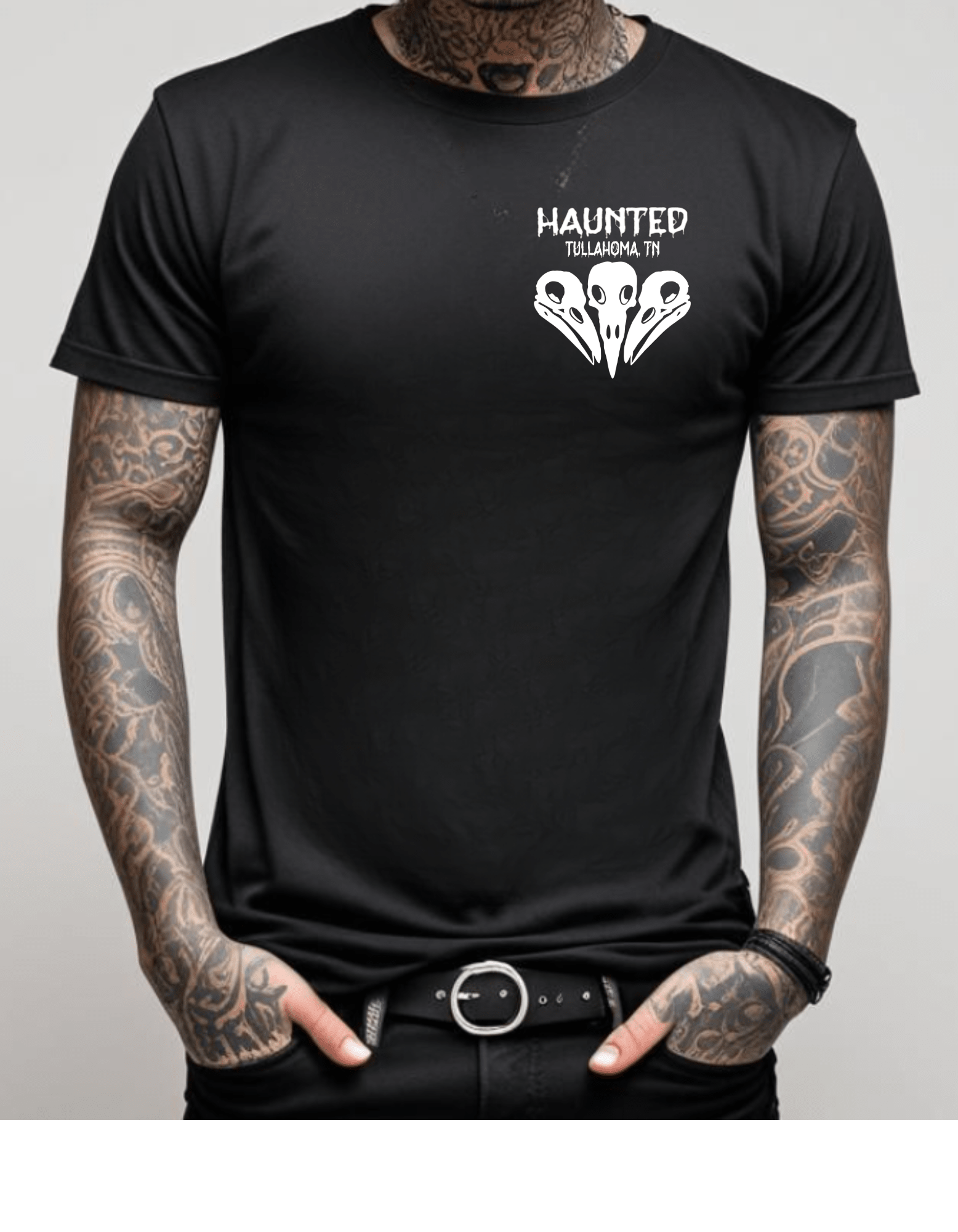 Two's Company Three's A CROW Unisex T-Shirt Clothing - Gothic & Alternative Gift - Haunted