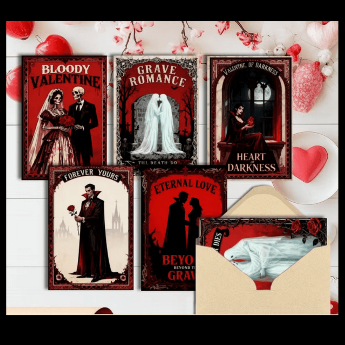 Valentine Greeting Card in store only Cards - Gothic & Alternative Gift - Haunted