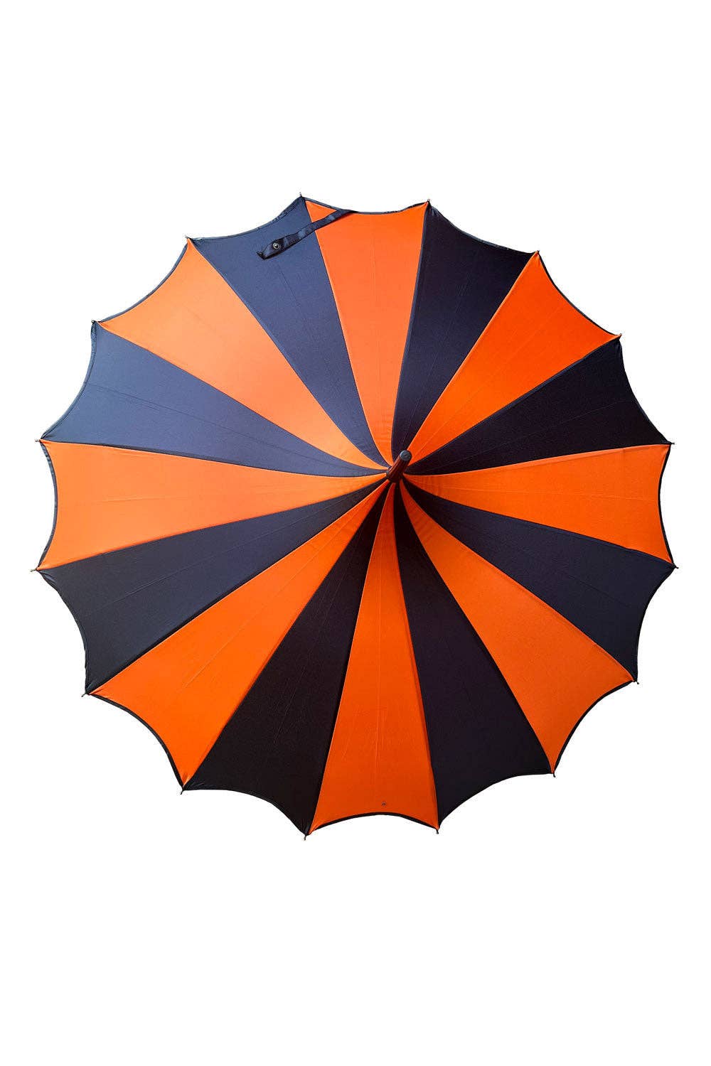VampireFreaks Black & Orange Halloween Batwing Pagoda Umbrella Accessories - Gothic & Alternative Gift - Haunted