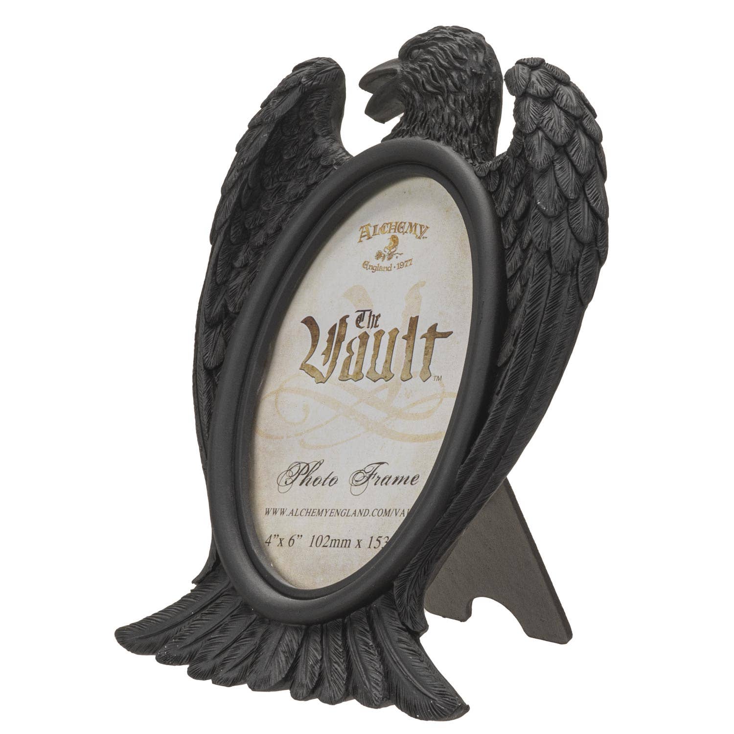 Victorian Goth Black Raven 4 X 6 Picture Frame Frames - Gothic & Alternative Gift - Haunted