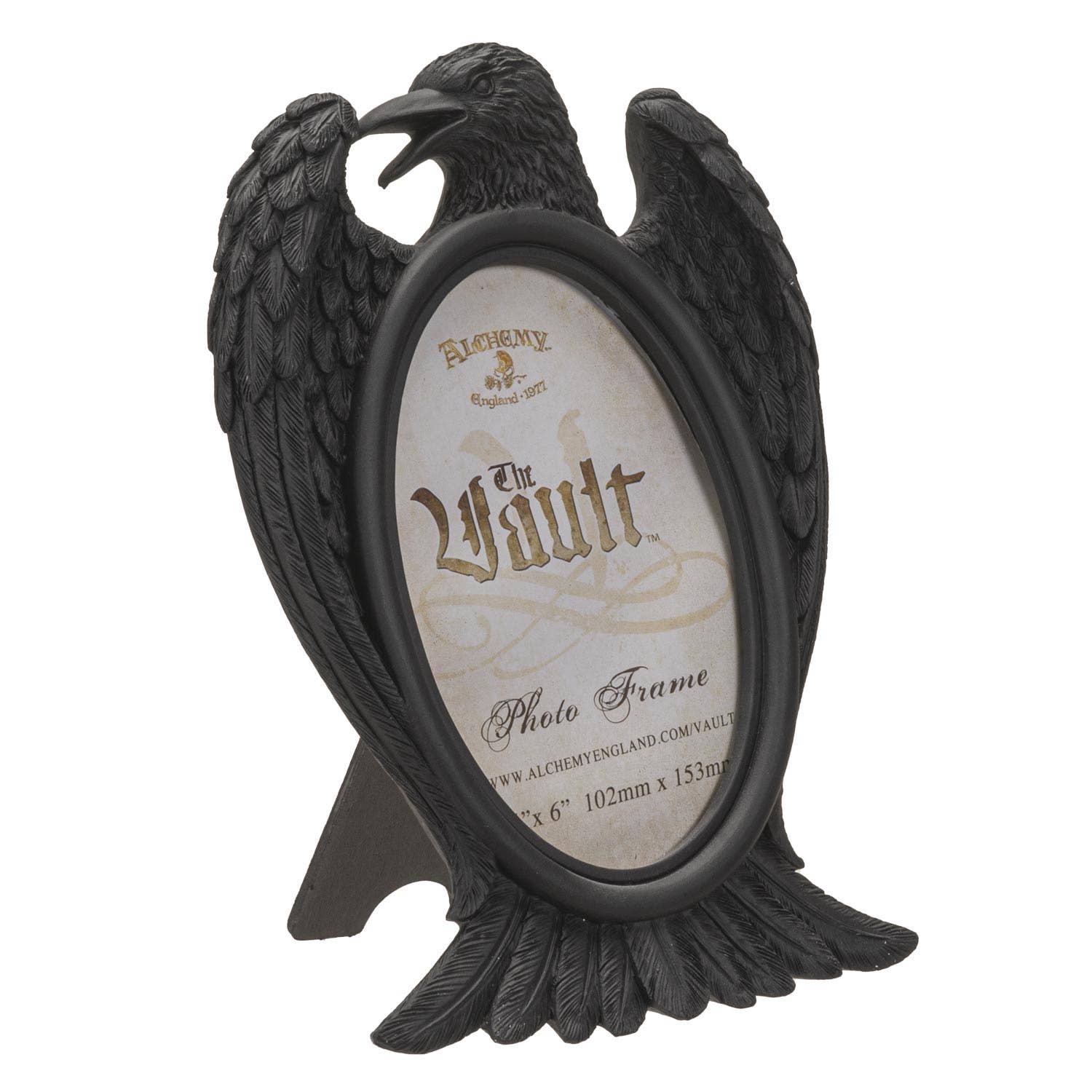 Victorian Goth Black Raven 4 X 6 Picture Frame Frames - Gothic & Alternative Gift - Haunted