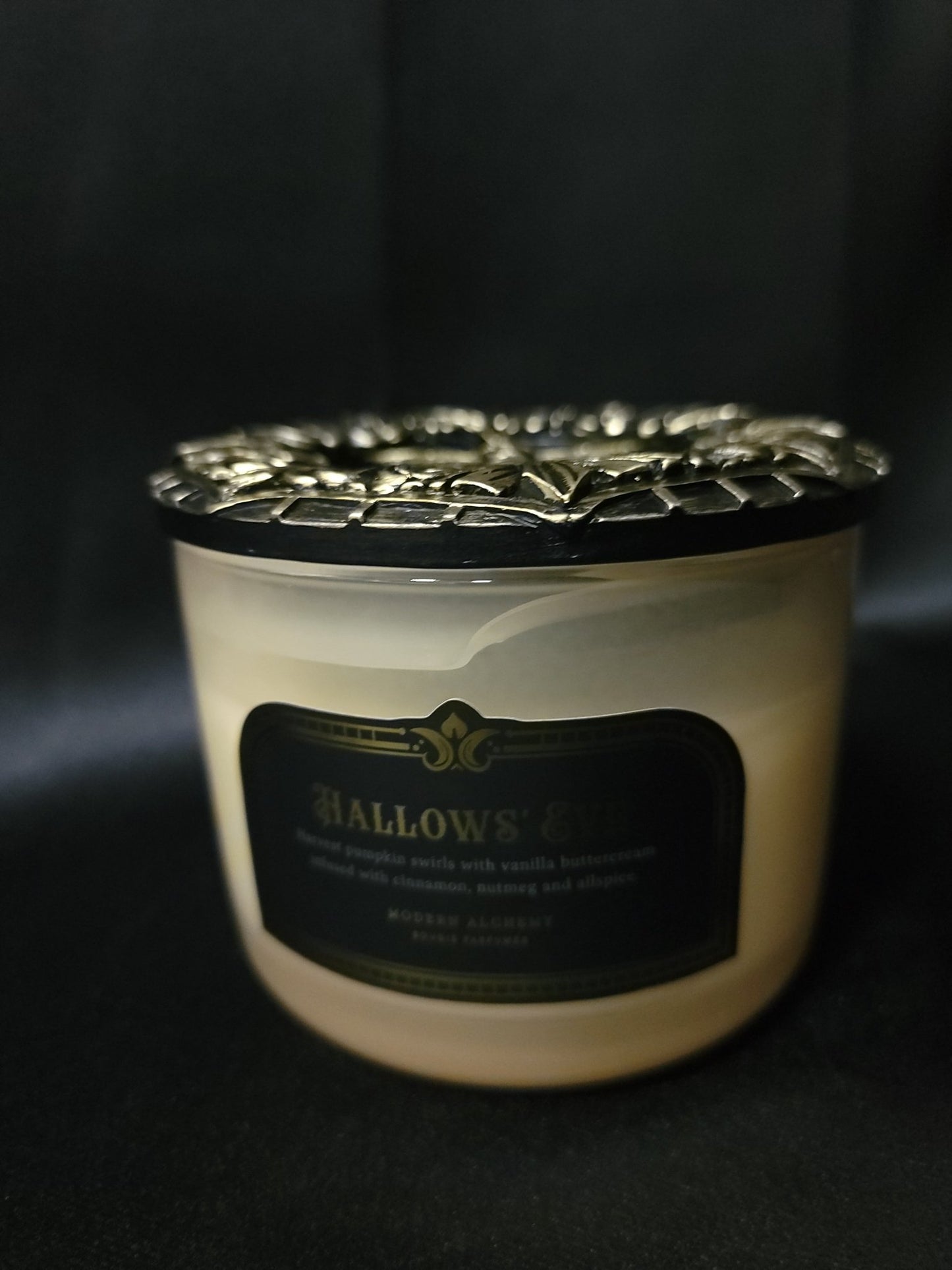 Victorian Goth Glass Candle Hallows' Eve With Death Moth Candles - Gothic & Alternative Gift - Haunted