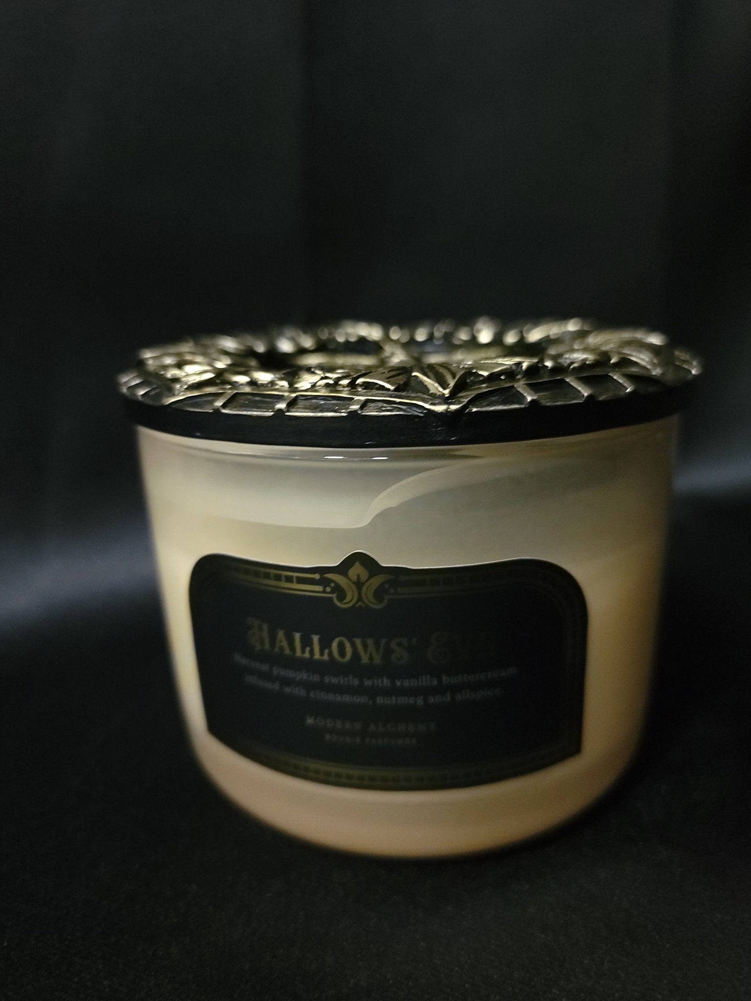 Victorian Goth Glass Candle Hallows' Eve With Death Moth Candles - Gothic & Alternative Gift - Haunted