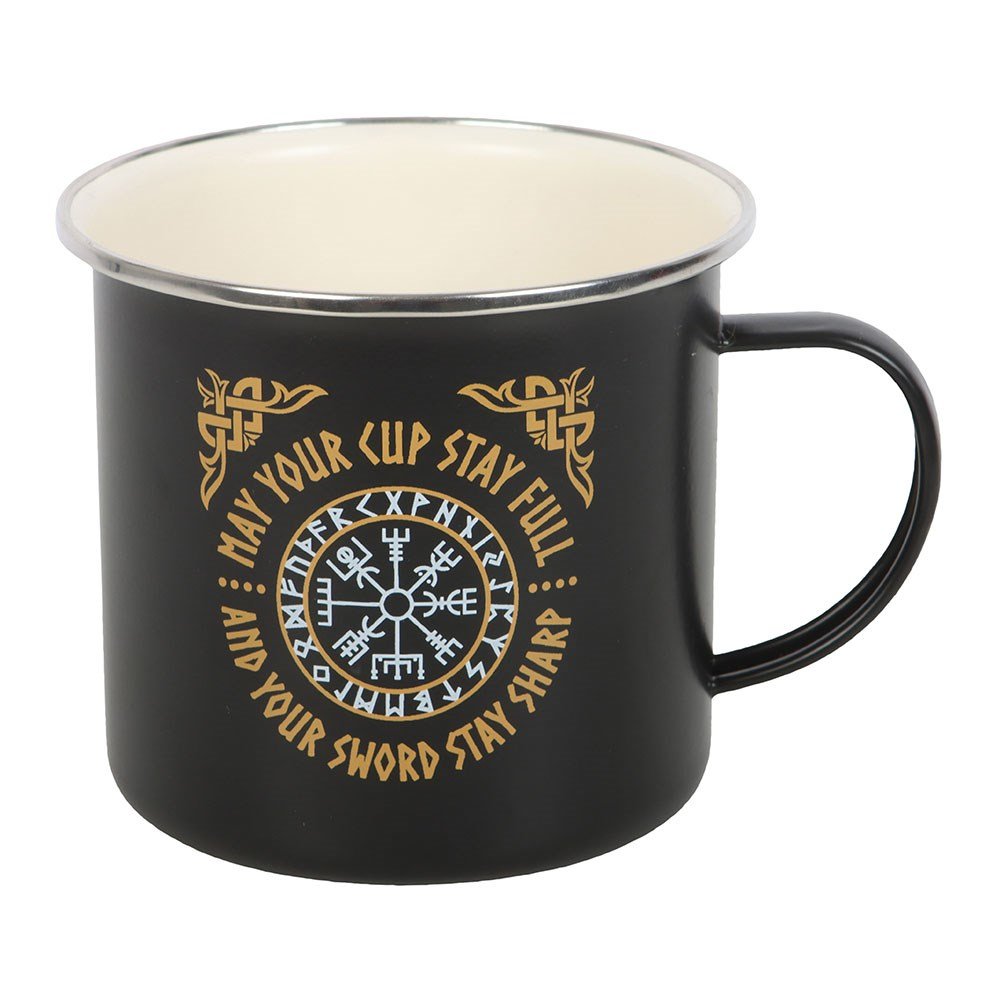 Viking Compass Enamel Mug Drinkware - Gothic & Alternative Gift - Haunted