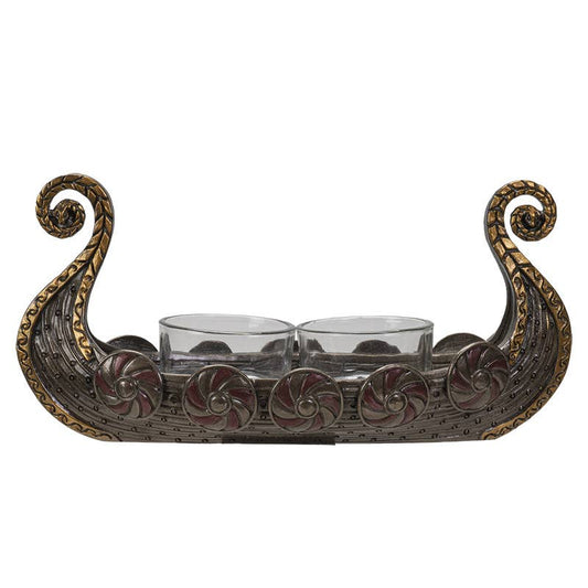 Viking Ship Votive Holder Norse Mythology Decor Candle holders - Gothic & Alternative Gift - Haunted