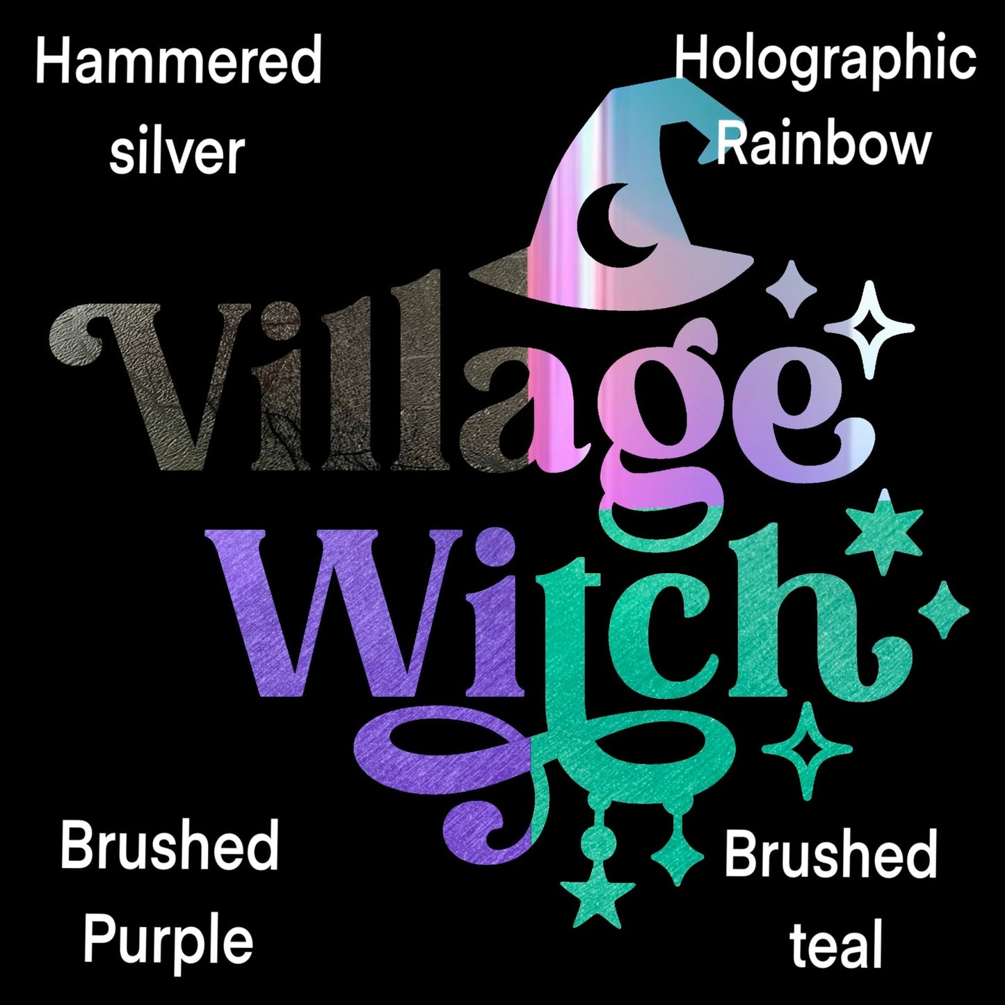 Village Witch Vinyl Sticker Decals for Cars, Water bottles, kindle and more - Gothic & Alternative Gift - Haunted
