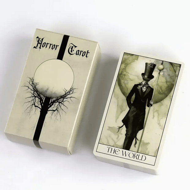 Vintage Dark Horror Tarot Deck Witch Supplies - Gothic & Alternative Gift - Haunted