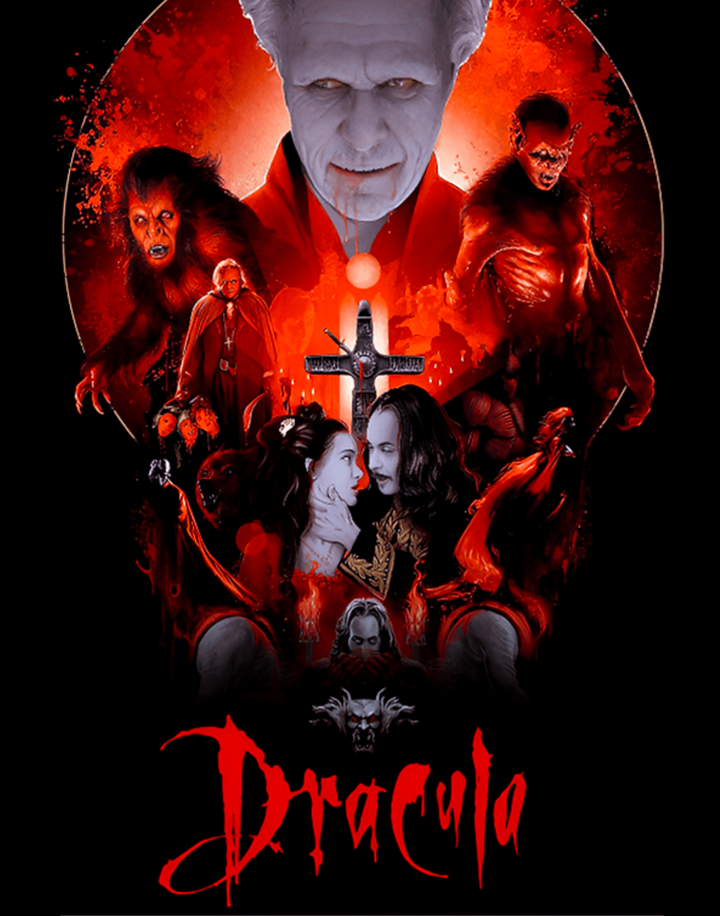 Vintage Dracula Horror Movie Poster Canvas Print Goth Wall Art Halloween Wall Hanging - Gothic & Alternative Gift - Haunted