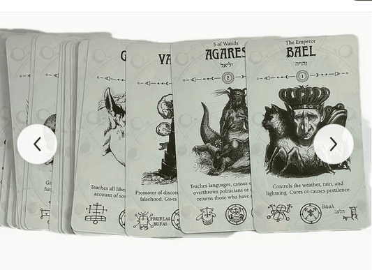 Vintage Occult Tarot Card Deck Witch Supplies - Gothic & Alternative Gift - Haunted