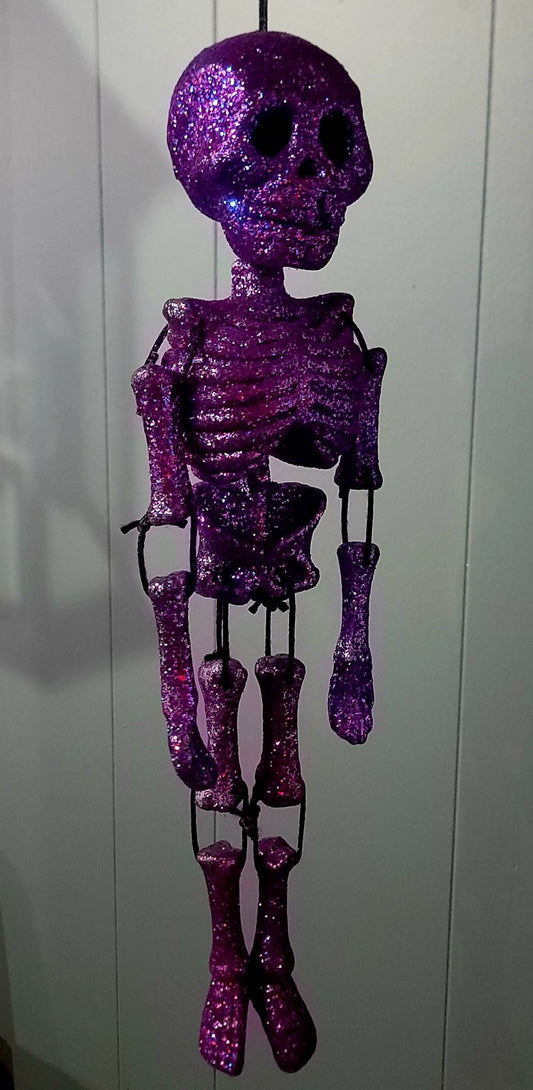 Vintage Sparkly Skeleton hanging Home Decor Home Decor - Gothic & Alternative Gift - Haunted