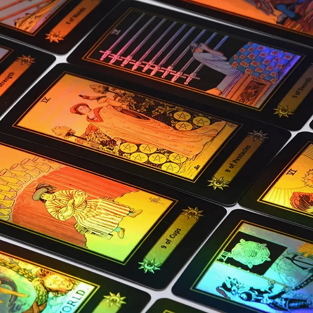 Waite Holographic Tarot Deck Witch Supplies - Gothic & Alternative Gift - Haunted
