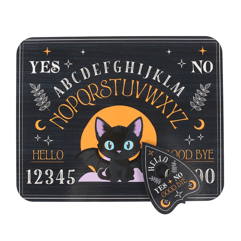 Whimsigoth Black Cat Gothic Talking Board Witch Supplies - Gothic & Alternative Gift - Haunted
