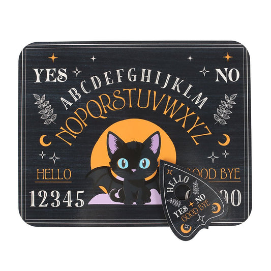 Whimsigoth Black Cat Gothic Talking Board Witch Supplies - Gothic & Alternative Gift - Haunted