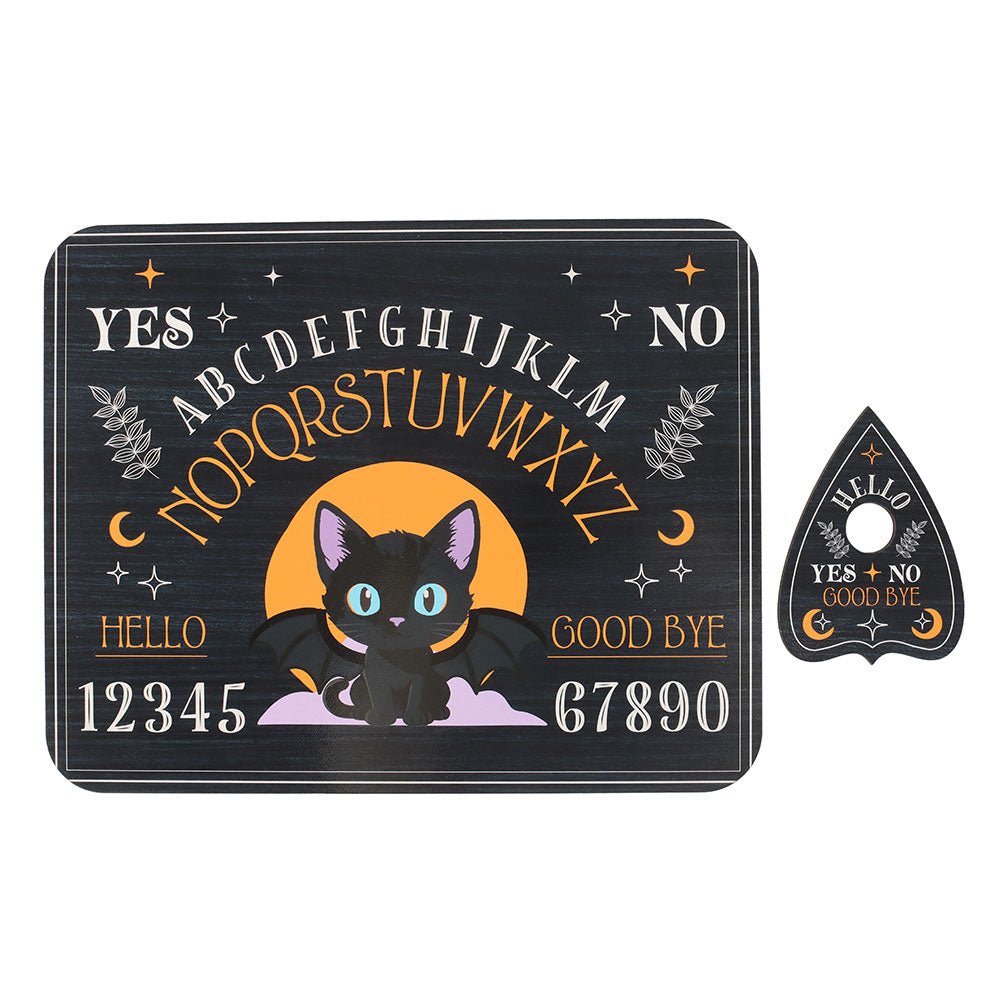 Whimsigoth Black Cat Gothic Talking Board Witch Supplies - Gothic & Alternative Gift - Haunted