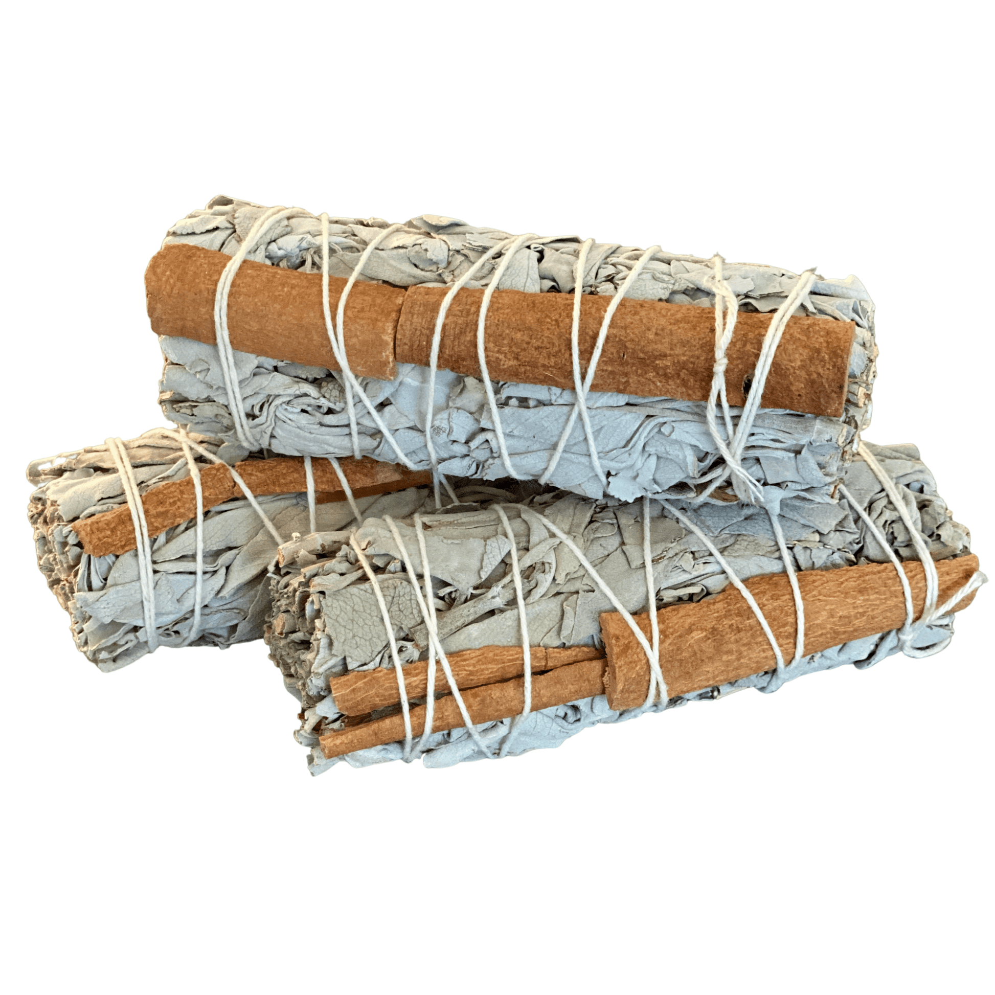 White Sage Smudge Sticks with Cinnamon Witch Supplies - Gothic & Alternative Gift - Haunted
