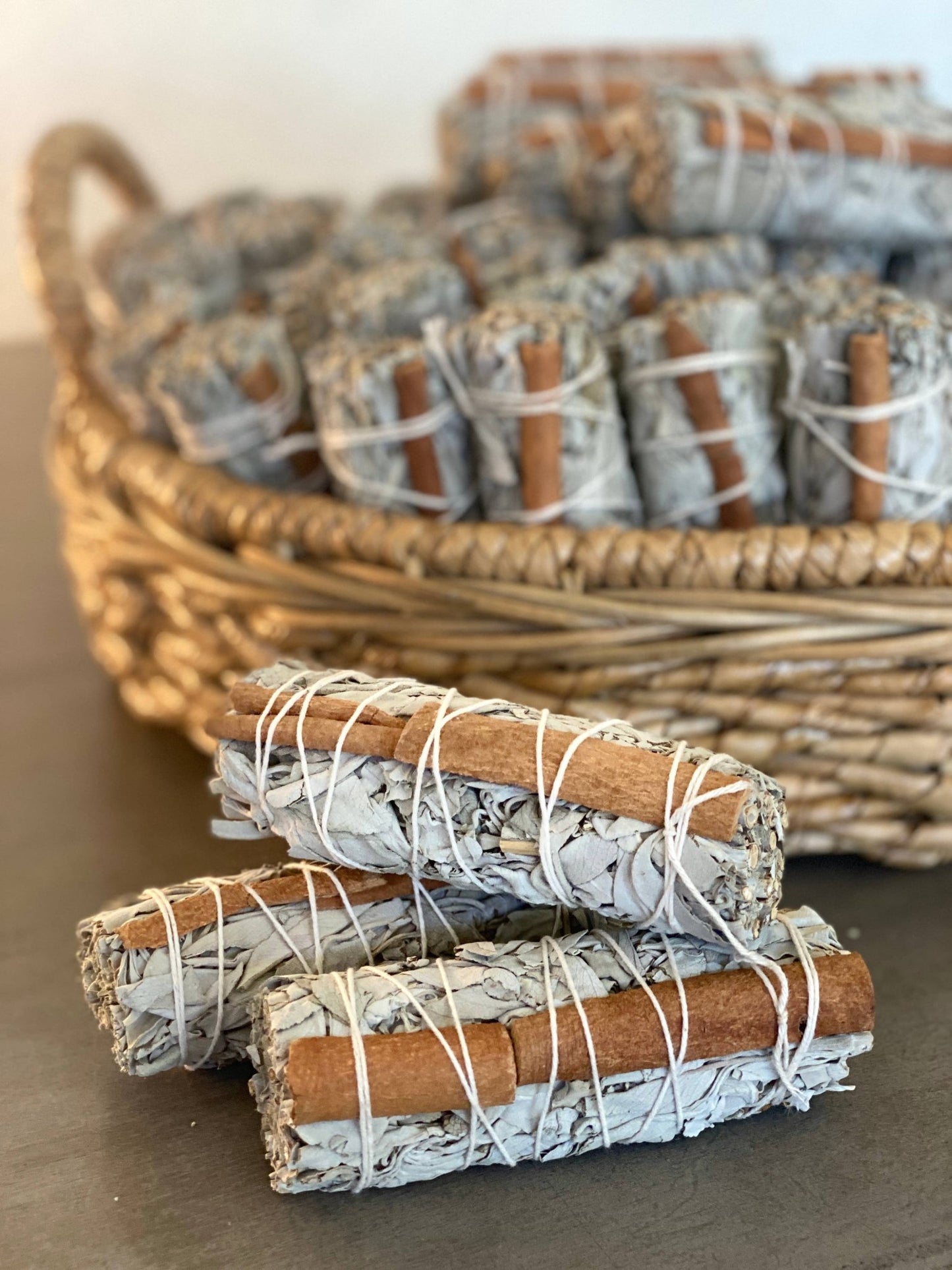 White Sage Smudge Sticks with Cinnamon Witch Supplies - Gothic & Alternative Gift - Haunted