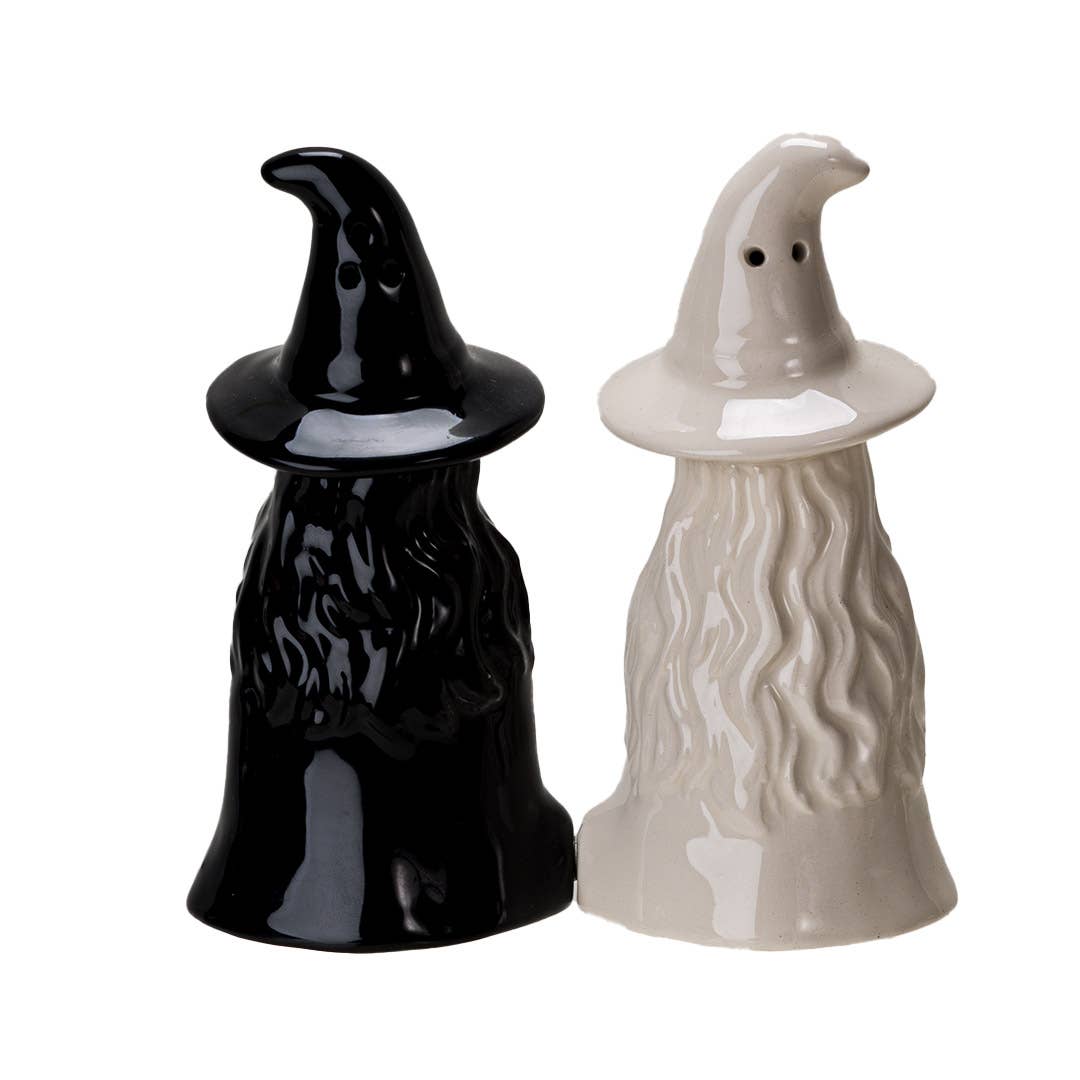 White Witch, Black Witch Salt and Pepper Shaker Set Kitchenware - Gothic & Alternative Gift - Haunted