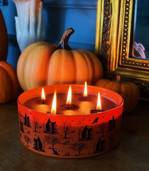 Wicked Pumpkin XXL 5 Wick Glass Candle Candles - Gothic & Alternative Gift - Haunted